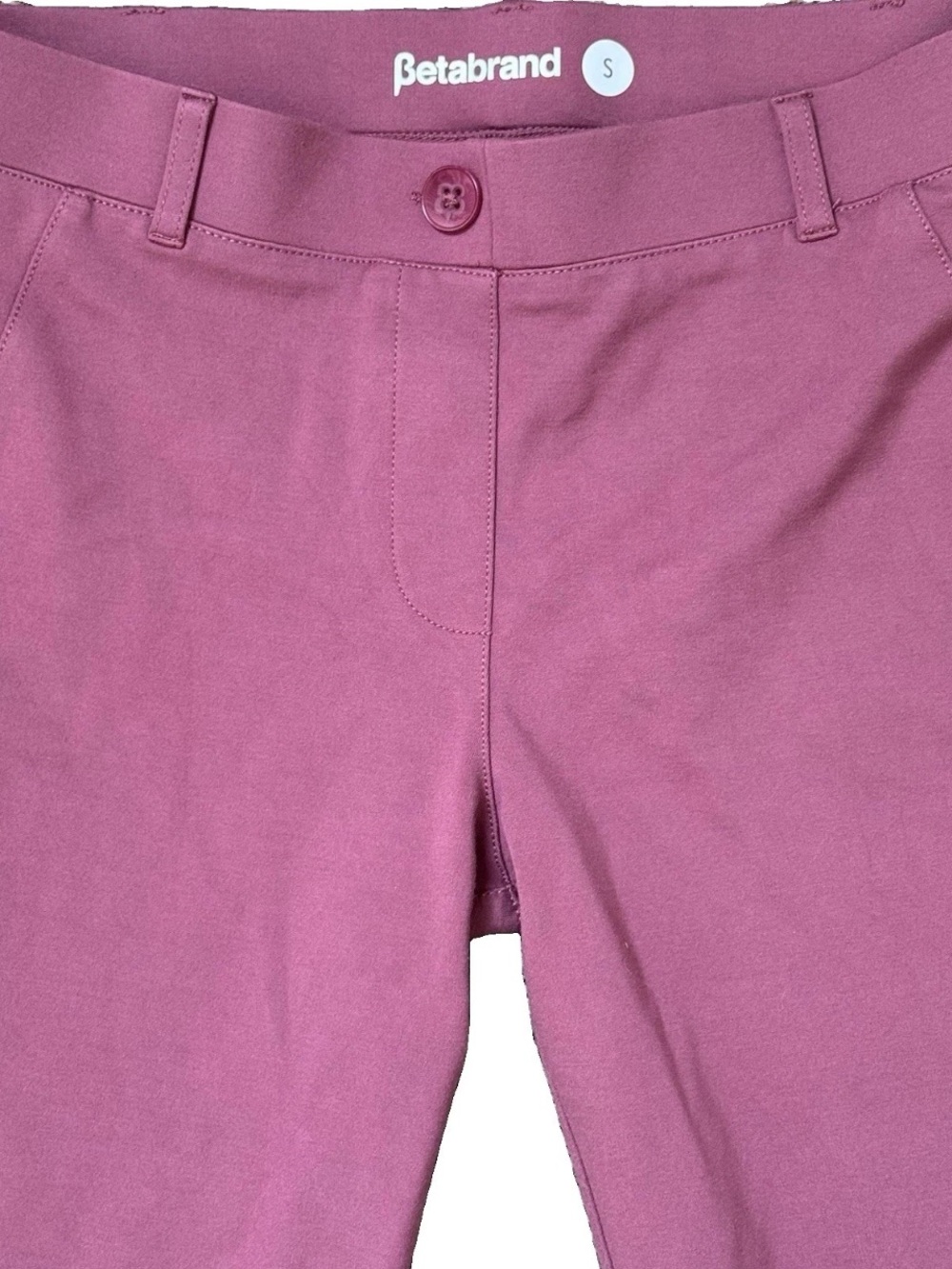 Betabrand Dress Yoga Pants Women Small Mauve Slim Straight Work Comfort Stretch